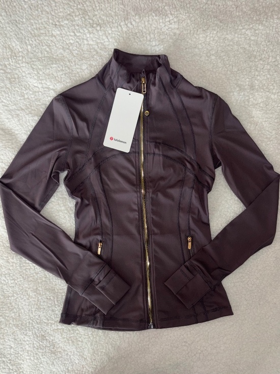 lululemon athletica Jackets & Blazers - Lululemon Define Jacket Luon 🩶 Mauve Grey Gold Zip ✨ Size 4 NWT